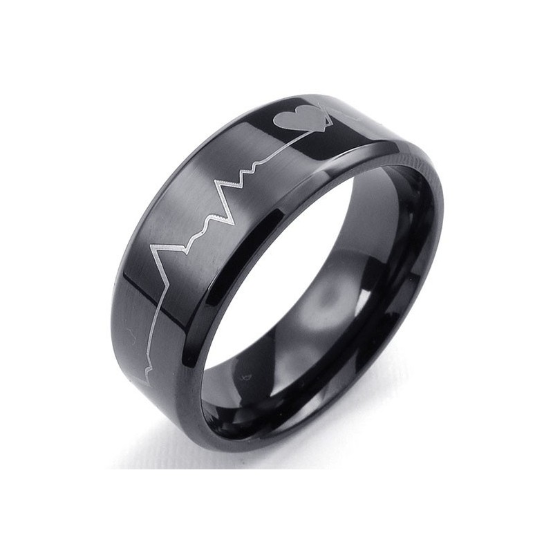Obrączka Ślubna Ekg Z Wolframu