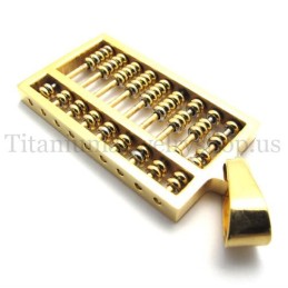 Złoty Wisiorek Abacus Z Tytanu