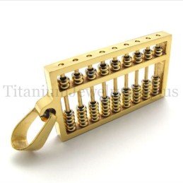 Złoty Wisiorek Abacus Z Tytanu