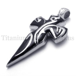 Wisiorek Męski Sword Pure Black Titanium
