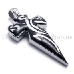 Wisiorek Męski Sword Pure Black Titanium