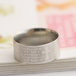 Pierścień Krzyża Z Tytanu Bible Man