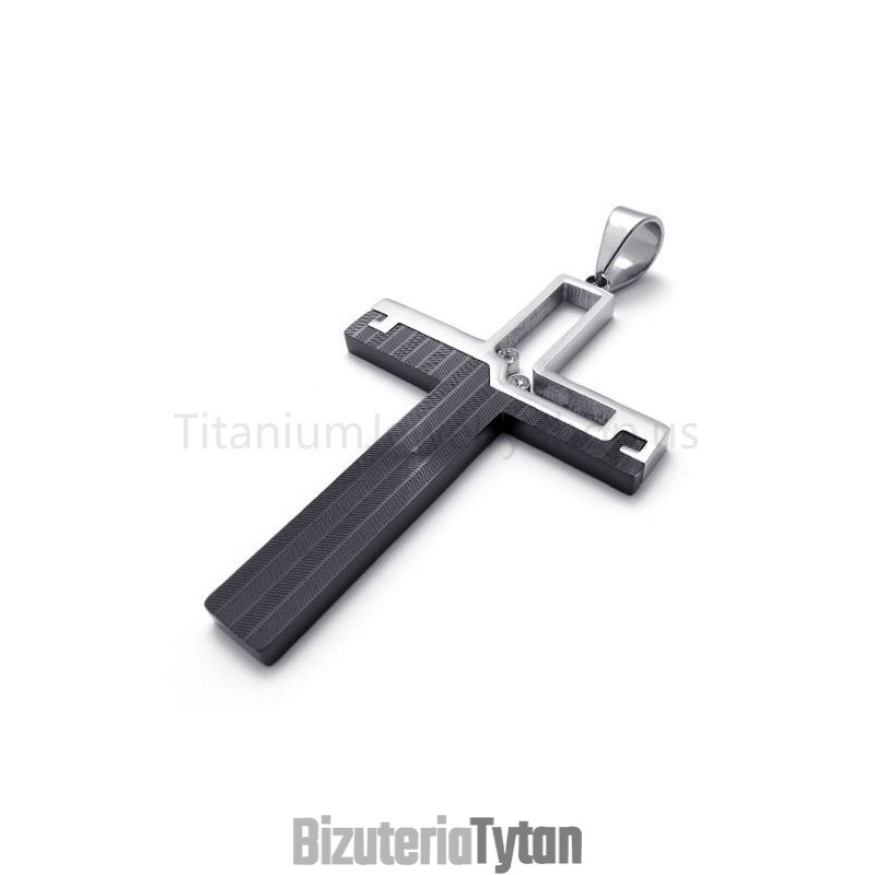 Nowy Czarny Wiszący Krzyż Z Tytanu Nowy Czarny Wiszący Krzyż Z Tytanu