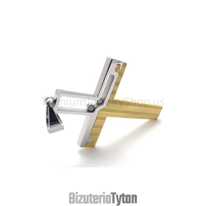 Nowy Wisiorek Duotone Hollowed Cross Titanium Nowy Wisiorek Duotone Hollowed Cross Titanium