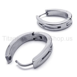 Srebrne Kolczyki Smart Titanium Z Diamentami