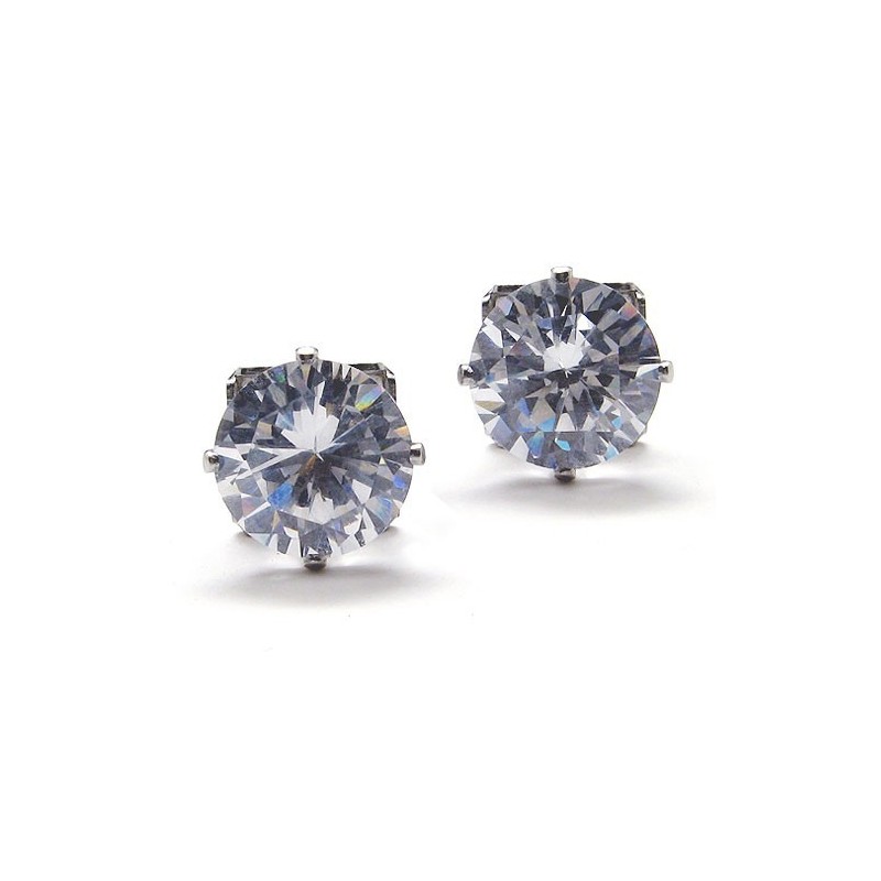 Kolczyki Z Tytanu Z Wkładką Diamentową Kolczyki Z Tytanu Z Wkładką Diamentową