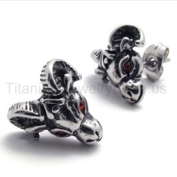 Kolczyki Red Eyes Sheepshead Z Tytanu
