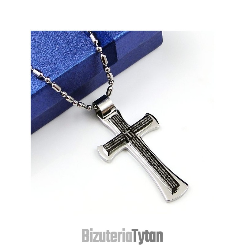 Cool Man Czarny Krzyż Naszyjnik Wisiorek Z Czystego Tytanu (Nowość) Cool Man Czarny Krzyż Naszyjnik Wisiorek Z Czystego Tytanu (Nowość)