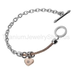 Bransoleta Sweetheart Cable Titanium