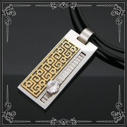 Naszyjnik Z Kamieniem Szlachetnym Noble Glyph - Czysty Tytan, Łańcuszek Z Wisiorkiem
