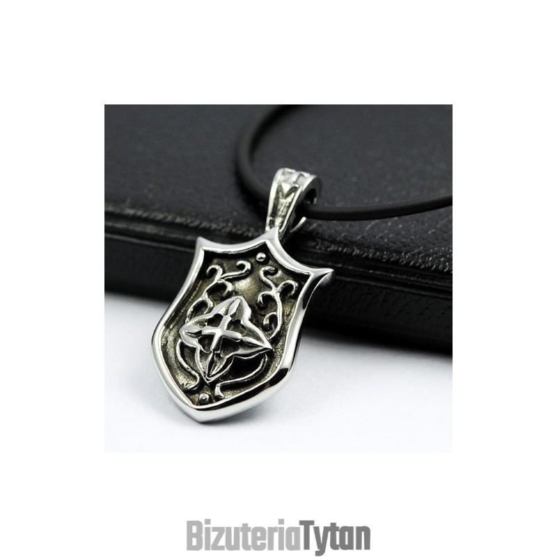 Cool Man Unique Shield Naszyjnik Z Czystego Tytanu Wisiorek Prezent
