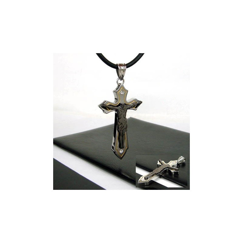 Wisiorek Ze Stali Tytanowej Juses Cross Man (Łańcuszek Gratis) Wisiorek Ze Stali Tytanowej Juses Cross Man (Łańcuszek Gratis)