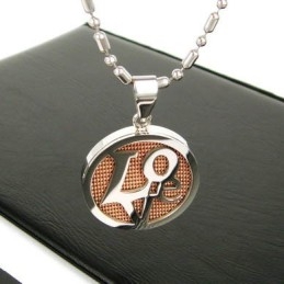 Sutra Man Rose Gold Love Pure Titanium Naszyjnik Wisiorek Prezent