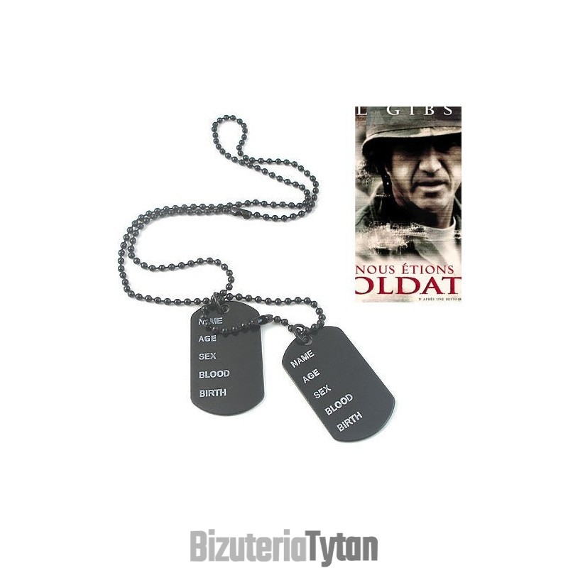Cool Man Us Soldier Dog Tag Naszyjnik/Wisiorek