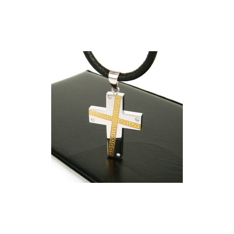 Cool Man Cross Gemstone-Pure Titanium Pendant Cool Man Cross Gemstone-Pure Titanium Pendant