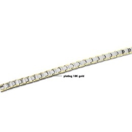 Bransoleta Z Ogniwami Pszenicy Ze Srebra Wolframowego Z Powłoką 18K Gold C933