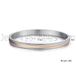 Bransoletki Dla Par Tatanium Rose Gold I Black C869