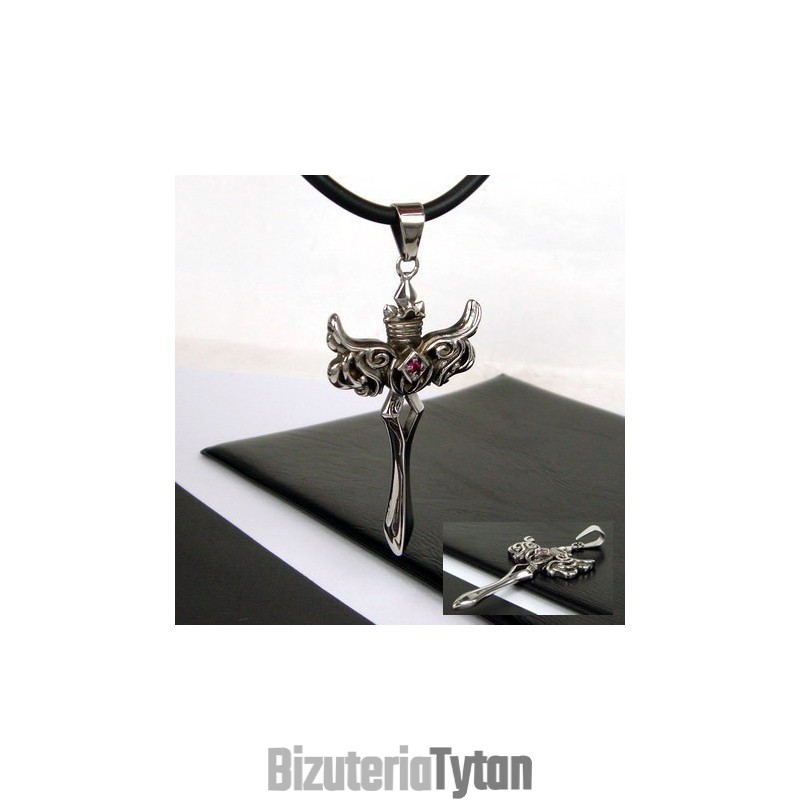 Męski Naszyjnik Z Krzyżem Ze Skrzydłami Anioła Wykonany Z Tytanu Męski Naszyjnik Z Krzyżem Ze Skrzydłami Anioła Wykonany Z Tytanu