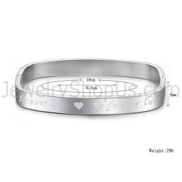 Bransoletki Dla Par Z Kwadratowym Wzorem Tatanium „Foreverlove” C865