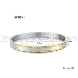 Bransoletki Dla Par Tatanium Black And Gold "True Love Forever" Z Kryształkami C875
