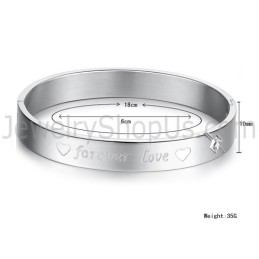 Bransoletki Dla Par Tatanium Sweetheart "Forever Love" Z Kryształkami C847