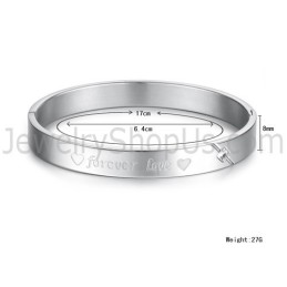 Bransoletki Dla Par Tatanium Sweetheart "Forever Love" Z Kryształkami C847