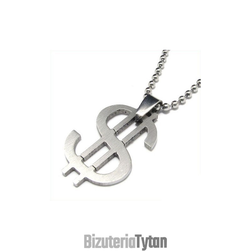 Cool Man Symbol Dolara Czysty Tytan Naszyjnik Wisiorek Darmowy Łańcuszek Cool Man Symbol Dolara Czysty Tytan Naszyjnik Wisiorek Darmowy Łańcuszek