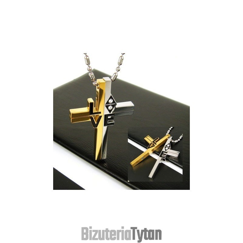 Cool Man Love Cross Wisiorek Z Czystego Tytanu Prezent