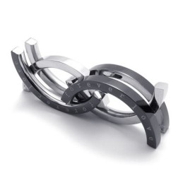 Pierścień Puzzle Black Titanium