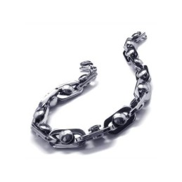 Bransoletka Męska Chłopięca Charm Silver Pure Titanium Chain
