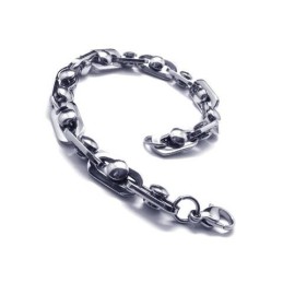 Bransoletka Męska Chłopięca Charm Silver Pure Titanium Chain