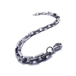 Bransoletka Męska Chłopięca Charm Silver Pure Titanium Links