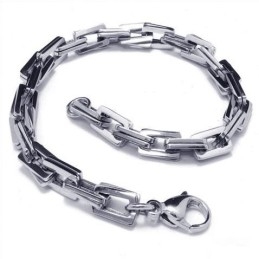 Bransoletka Męska Chłopięca Charm Silver Pure Titanium Links