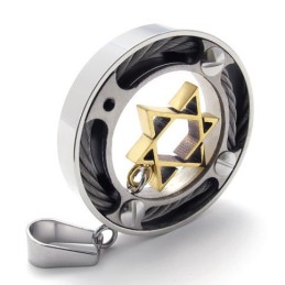 Obrączka Cable Ring Gold Star Lovers Titanium Pendant