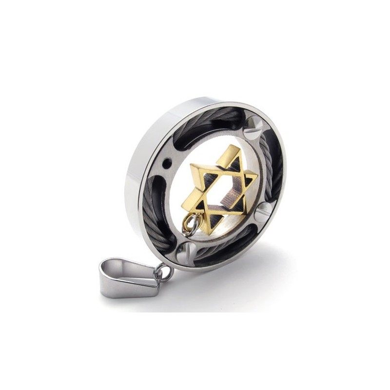 Obrączka Cable Ring Gold Star Lovers Titanium Pendant Obrączka Cable Ring Gold Star Lovers Titanium Pendant