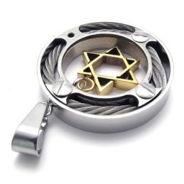 Obrączka Cable Ring Gold Star Lovers Titanium Pendant