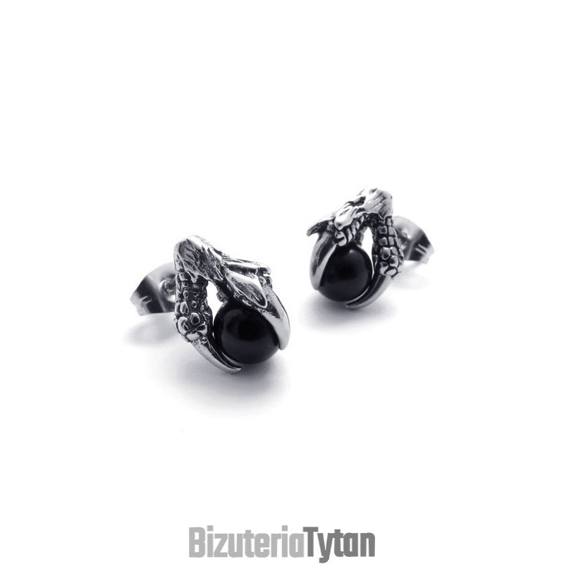 Kolczyki Claw Black Gem Titanium Kolczyki Claw Black Gem Titanium