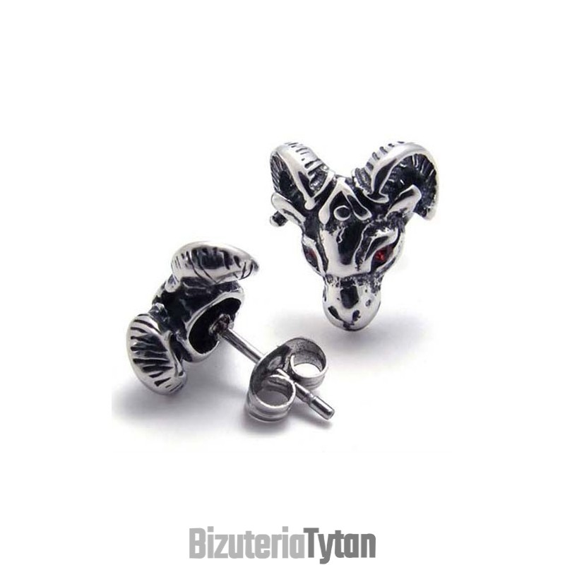 Kolczyki Z Czerwonego Diamentu I Tytanu Z Owcą Kolczyki Z Czerwonego Diamentu I Tytanu Z Owcą