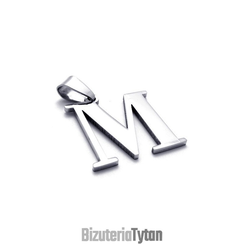 Wisiorek Tytanowy Na Literę "M" Wisiorek Tytanowy Na Literę "M"