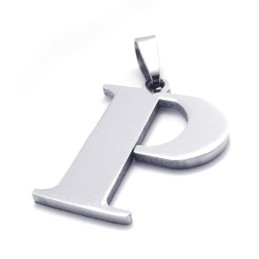 Wisiorek Tytanowy Na Literę "P"