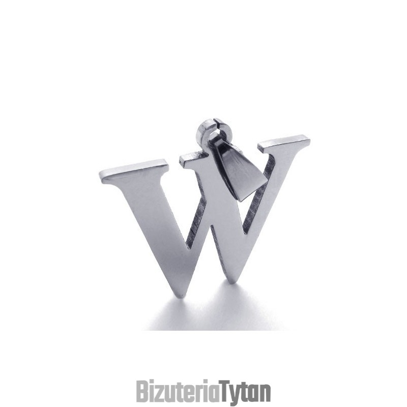 Wisiorek Z Tytanu Z Literą "W" Wisiorek Z Tytanu Z Literą "W"