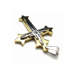 Męski Naszyjnik Z Czystego Tytanu Novel Cross Pendant Chain