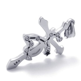 Wisiorek Leo Titanium Z Kryształkami