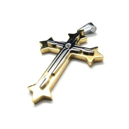Męski Naszyjnik Z Czystego Tytanu Novel Cross Pendant Chain