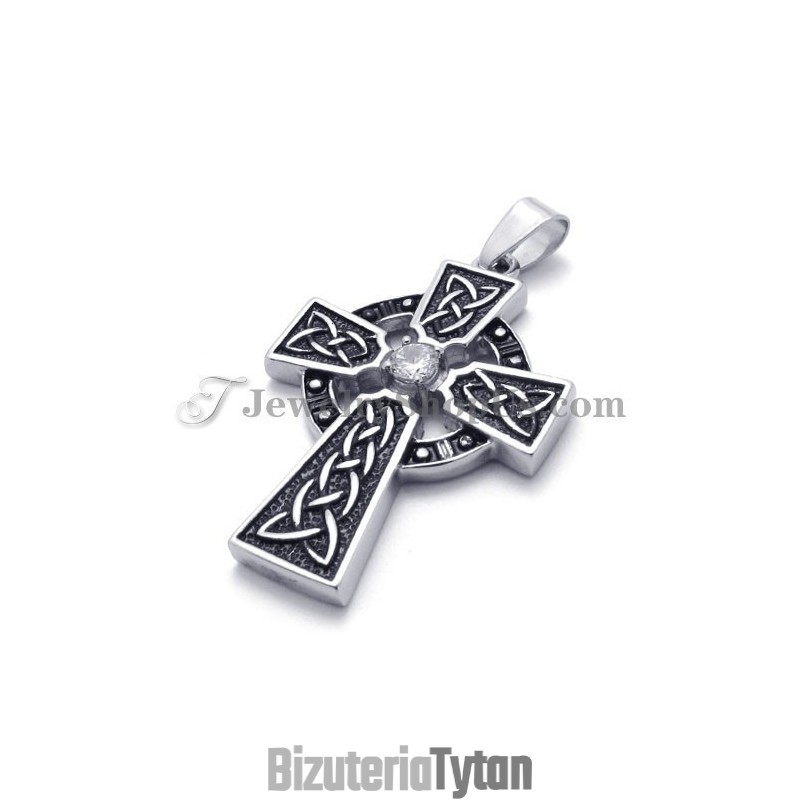Piękny Krzyżyk Z Tytanu Z Cyrkonią Piękny Krzyżyk Z Tytanu Z Cyrkonią