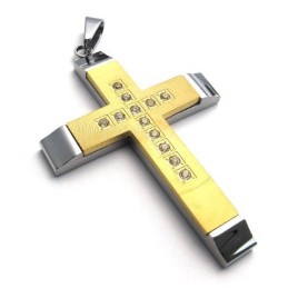 Piękny Design, Lśniący Kolor, Najwyższej Jakości Tytanowy Krzyż Wisior